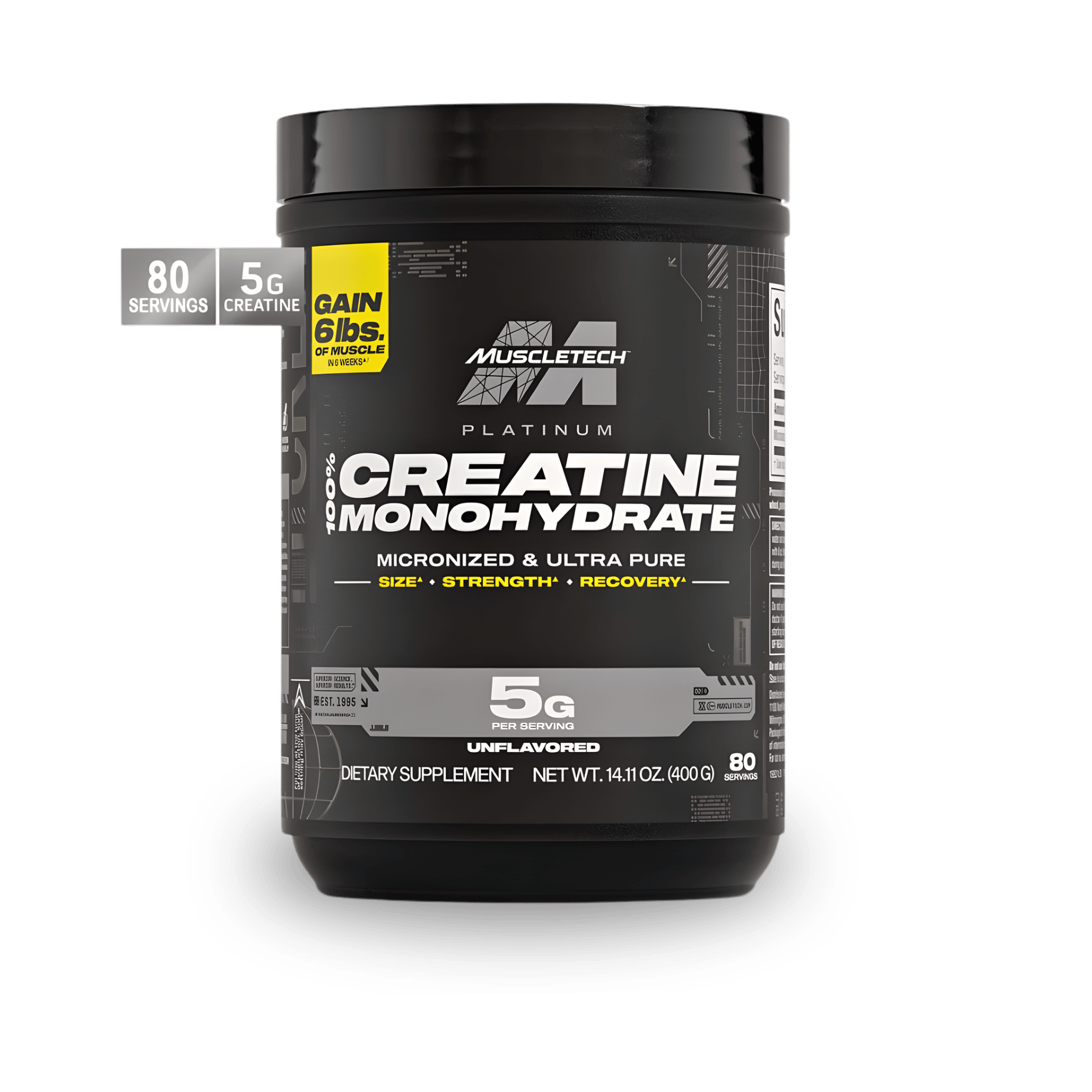 Creatine Platinum 100% Creatine Monohydrate – MuscleTech